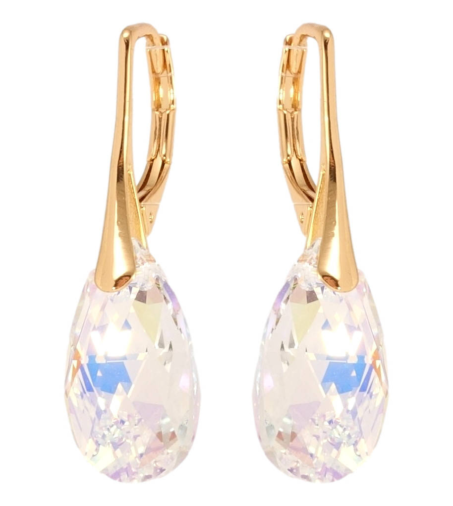 

Серьги ХР Позолота 18K с кр-ми Swarovski французский замок "Кристалл Shimmer на дужке"