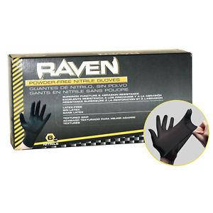 

Нитриловые перчатки SAS Raven - черные суперпрочные ,размер , 100 штук, Черный