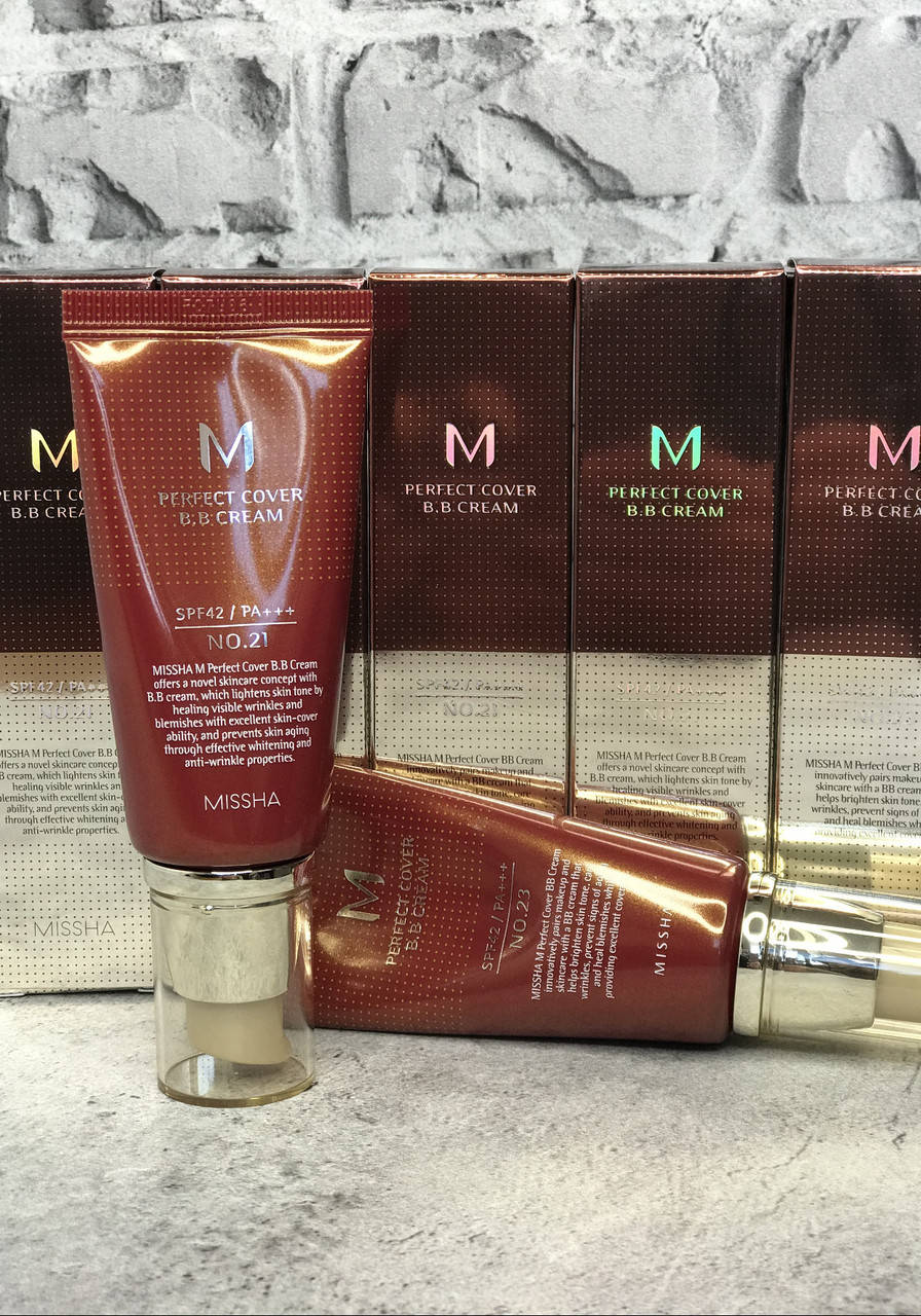 

21-ТОН ОРИГИНАЛ!ББ КРЕМ MISSHA PERFECT COVER BB CREAM SPF42 50 МЛ