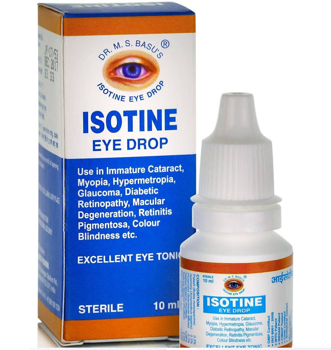 

Капли для глаз Айсотин, 10 мл (Isotine Eye Drop, Jagat Pharma) аюрведические