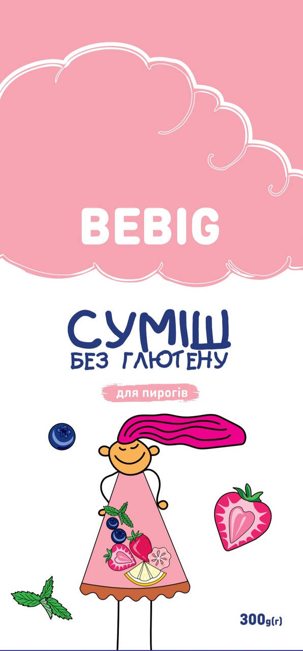 

Смесь для пирогов без глютена тм Bebig, 300г