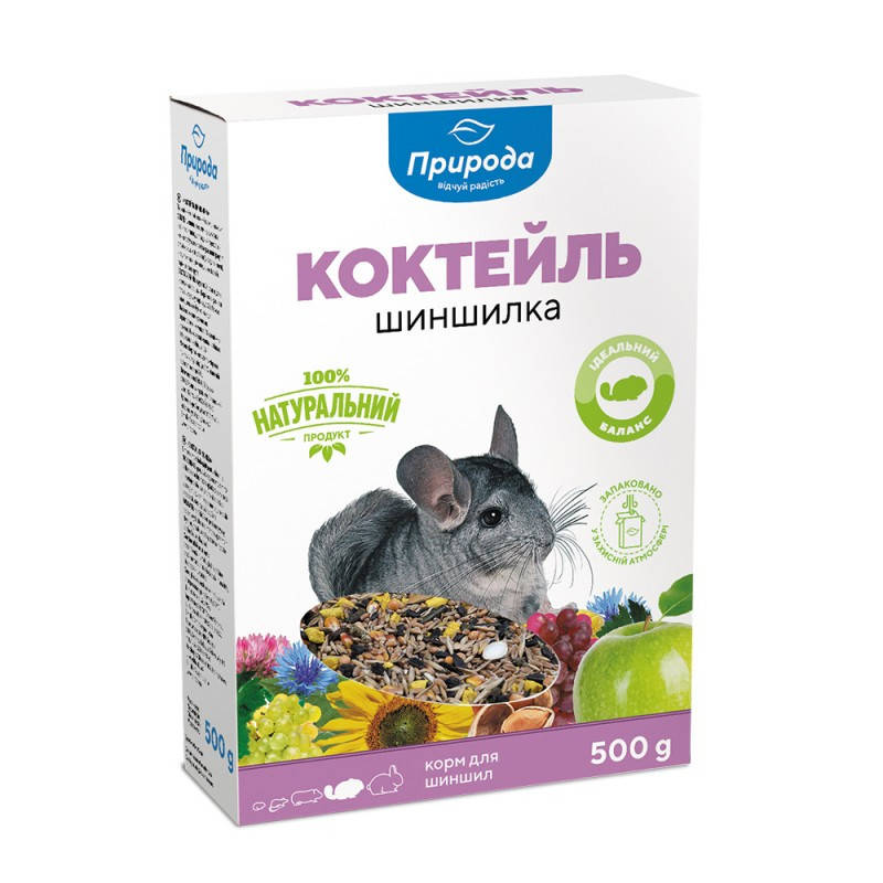 

Корм для шиншилл Природа Коктейль «Шиншиллка» 500 г