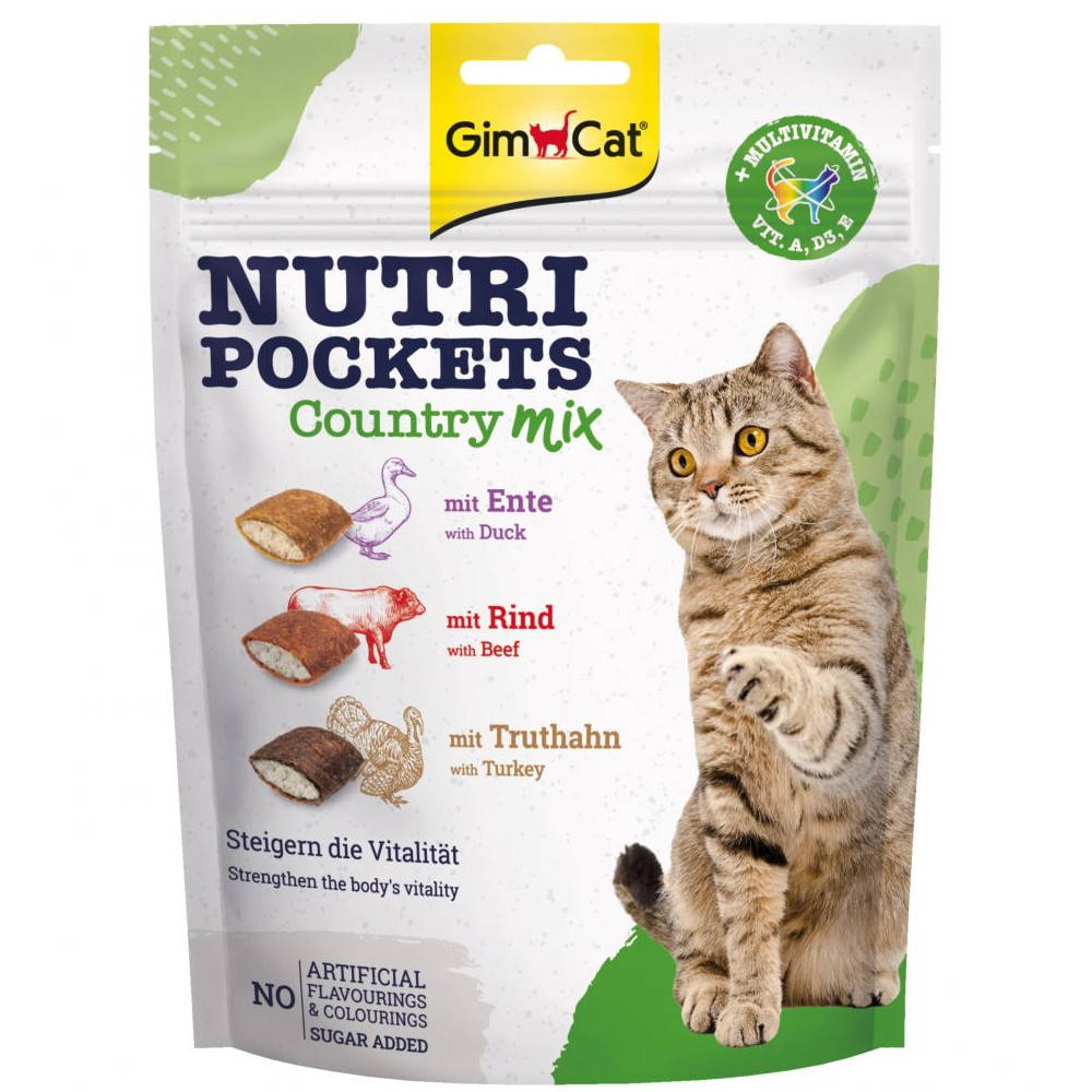 

Витаминное лакомство для кошек GimCat Nutri Pockets Кантри микс 150г