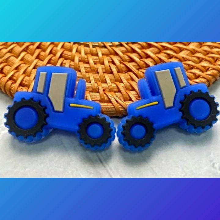 

Трактор бусина силиконовая Синий