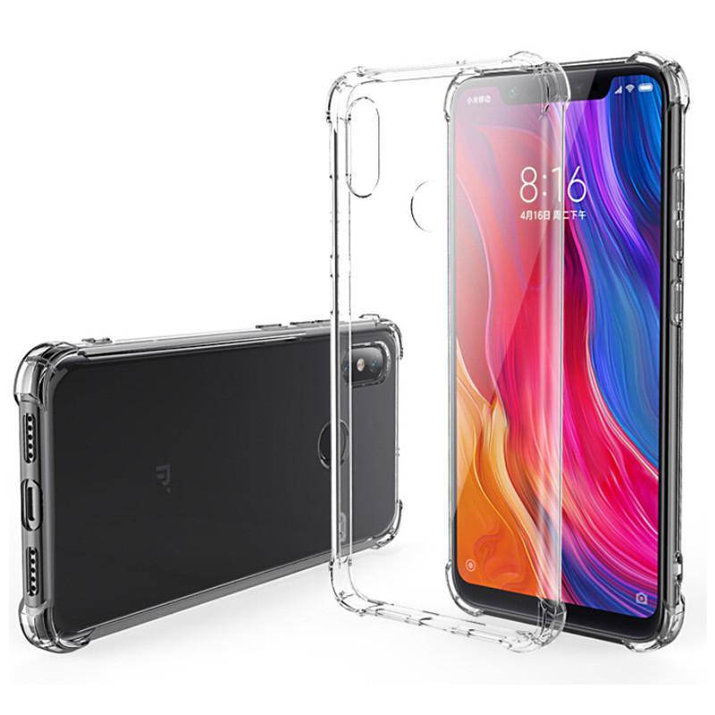 

Силиконовый противоударный прозрачный чехол для Xiaomi Mi 8 (бампер)