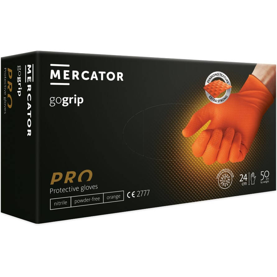 

Нитриловые перчатки Mercator Gogrip размер  оранжевые (25 пар, Оранжевый