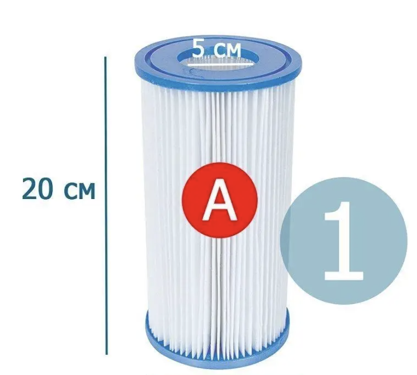 

Сменный картридж для фильтр насоса Intex 29000 тип «А» 1 шт, 20 х 10.7 см