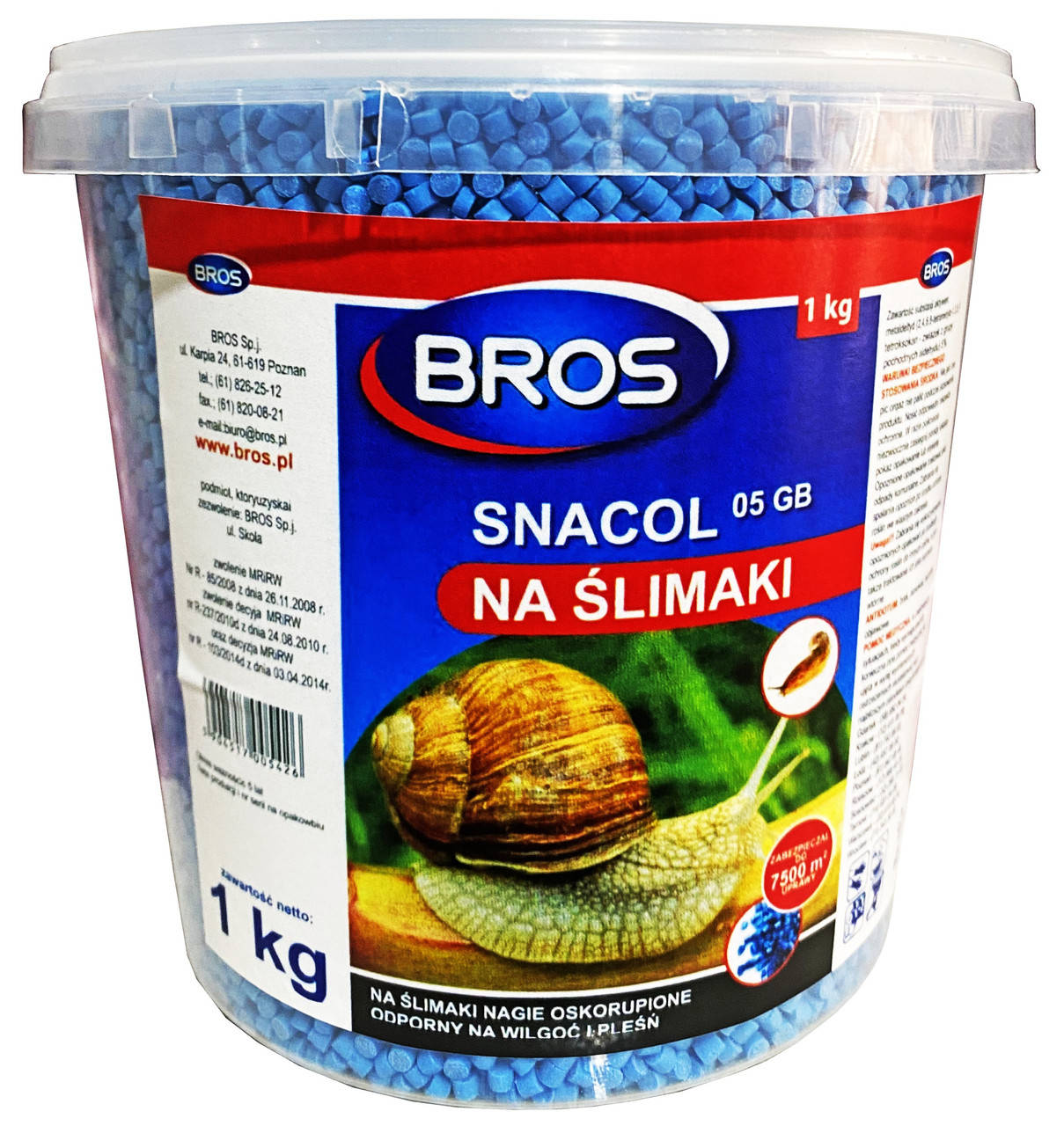 

Метальдегид Snacol (Снакол) 1 кг, оригинал (Bros - Польша)