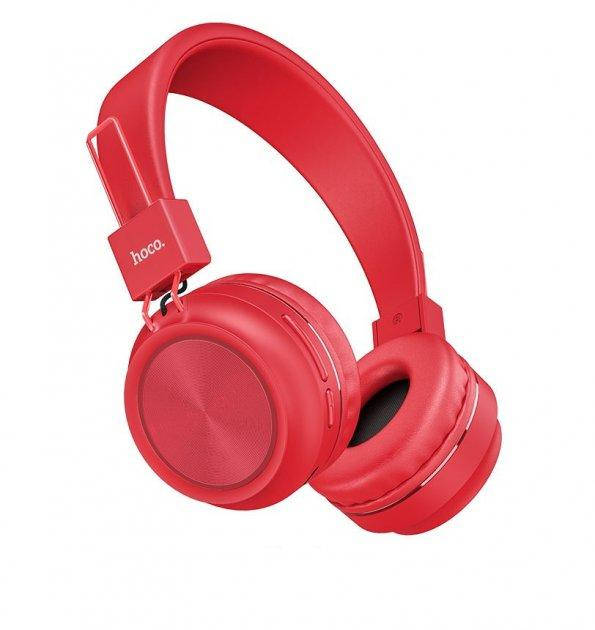 

Наушники беспроводные Bluetooth HOCO W25 - красного цвета, Красный