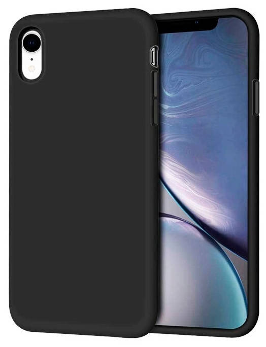 

Матовый тонкий чехол на Iphone XR черный