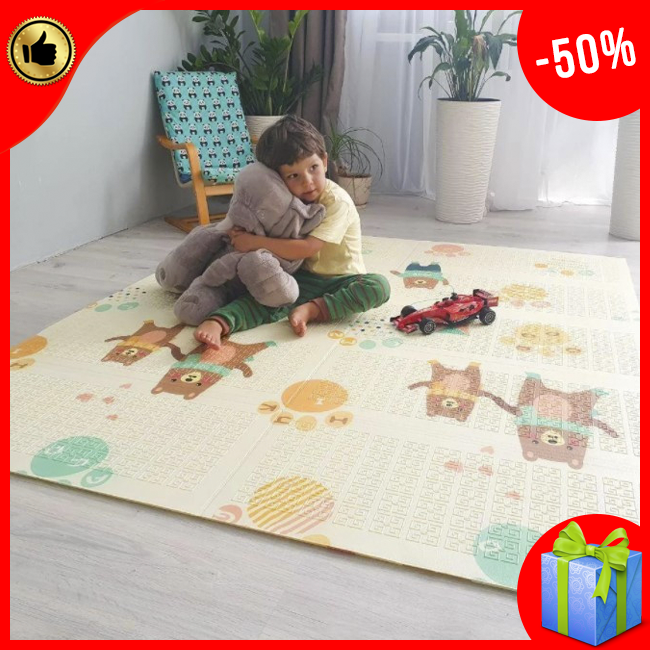 

Развивающий термо коврик для детей 180*120*1см, детский игровой раскладной коврик для развития малышей