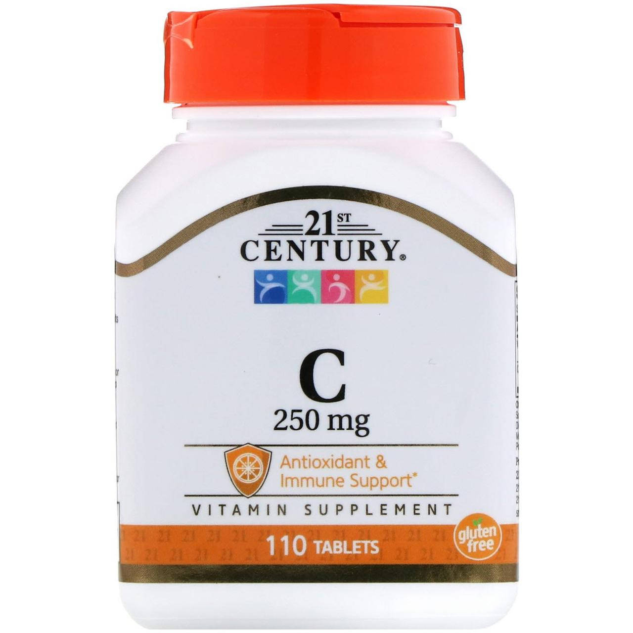 

Витамин С, Vitamin C, 21st Century, 250 мг, 110 таблеток