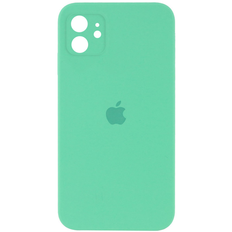 

Силиконовый чехол Full Silicone Case для iPhone 11 / Айфон 11 c закрытым низом и защитой камеры Мятный