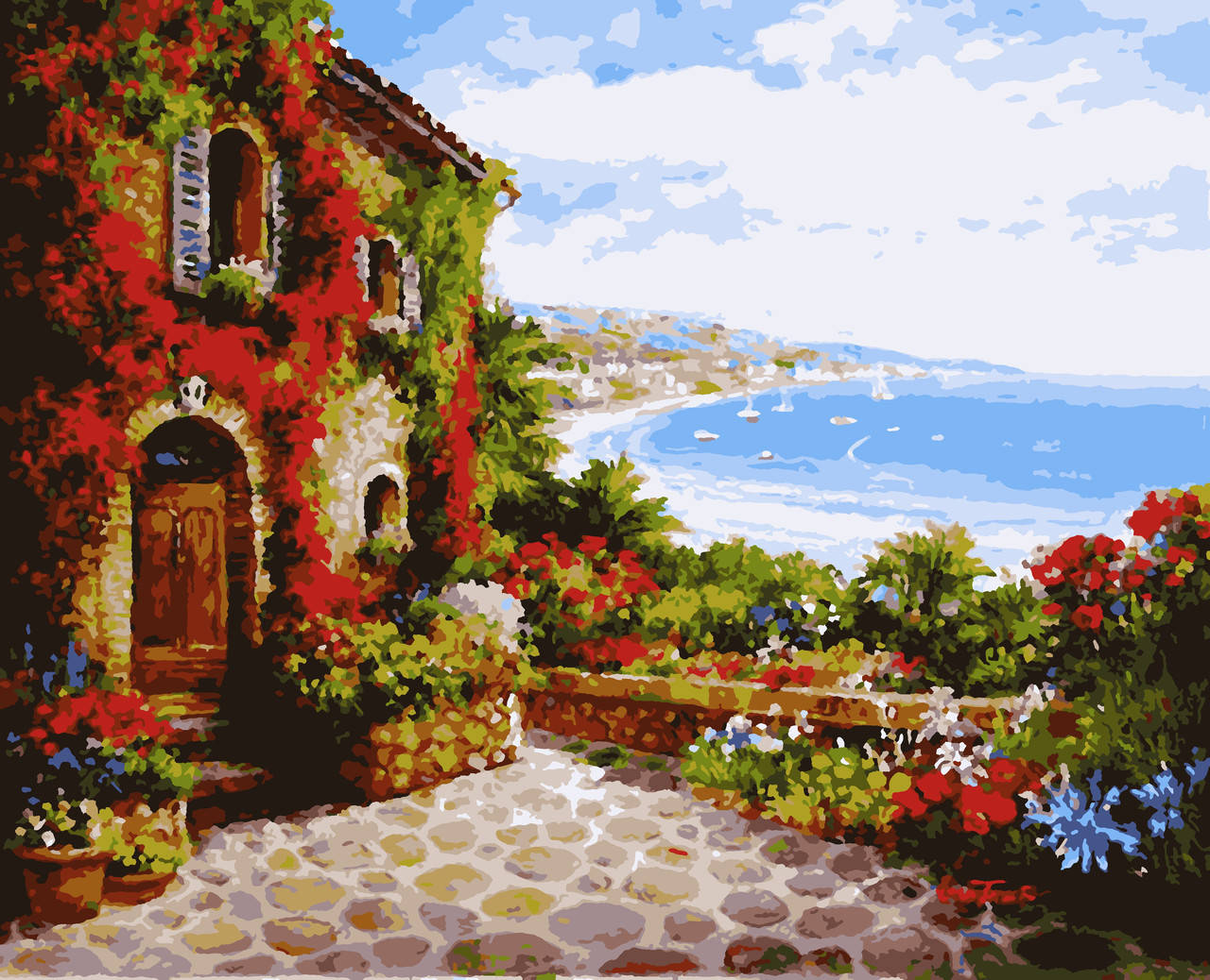 

Картины по номерам "Солнечная Ривьера" 40*50см