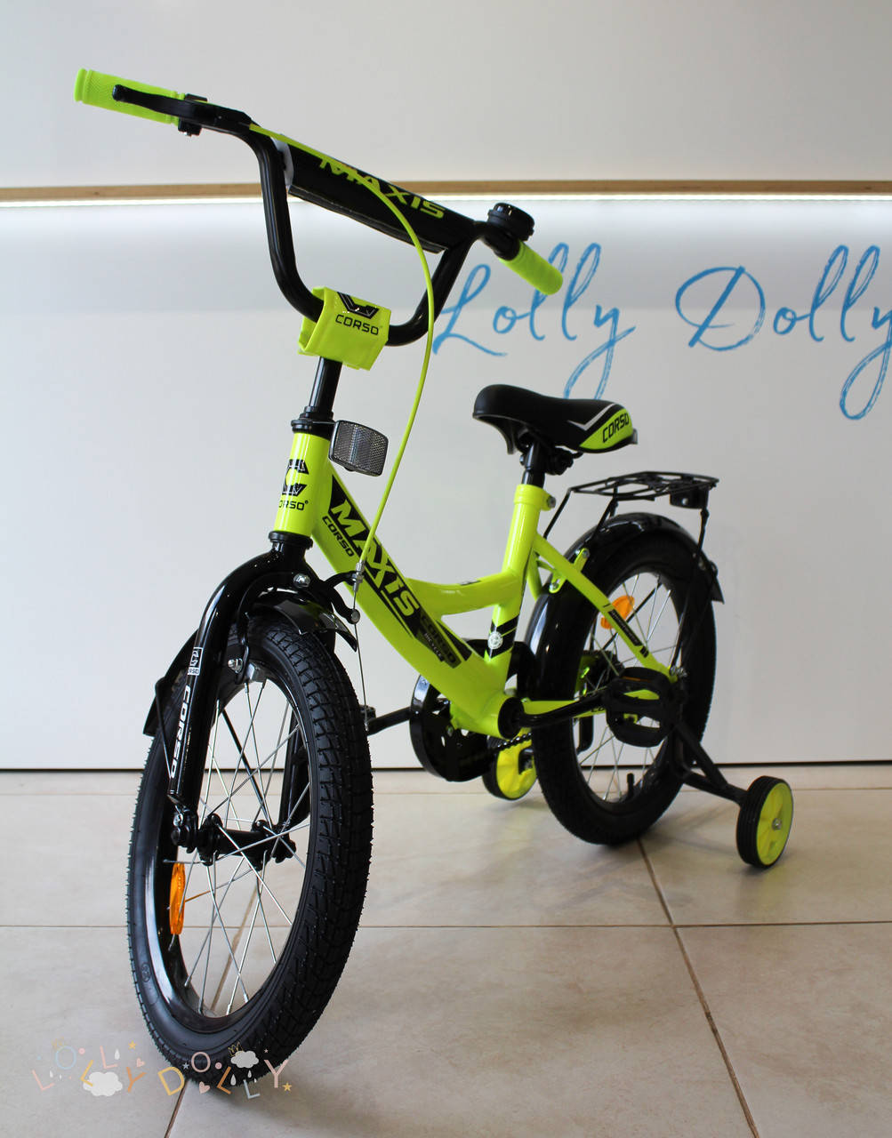 

Двухколесный велосипед Corso MAXIS на 16 дюймов, Зеленый 16845