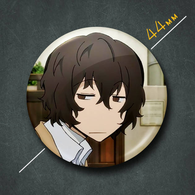 

"Осаму Дазай (Проза бродячих псов / Bungo stray dogs)" значок круглый на булавке Ø44 мм