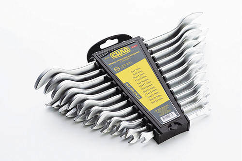 

Набор ключей рожковых CrV (6х7-22х23, 24x27, 25х28, 30х32мм) 12шт СИЛА