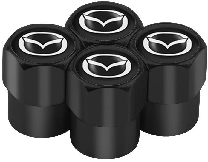 

Колпачки на Ниппель Mazda Black (4 шт), Черный