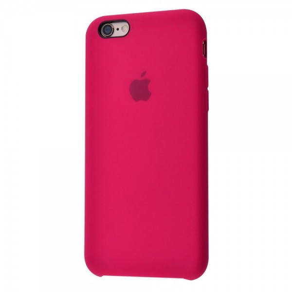 

Чехол Silicone Case для iPhone 6 / 6s Rose Red (силиконовый чехол бордовый силикон кейс на айфон 6 / 6с), Темно-красный