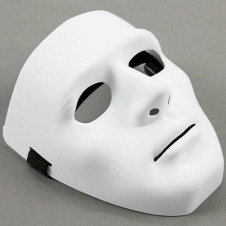 

Маска театральная белая Лицо