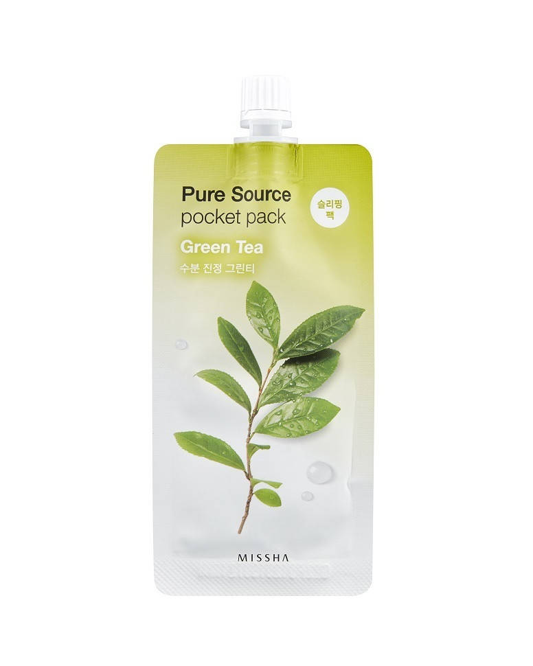 

Ночная маска для лица с зеленым чаем Missha Pure Source pocket pack Green Tea