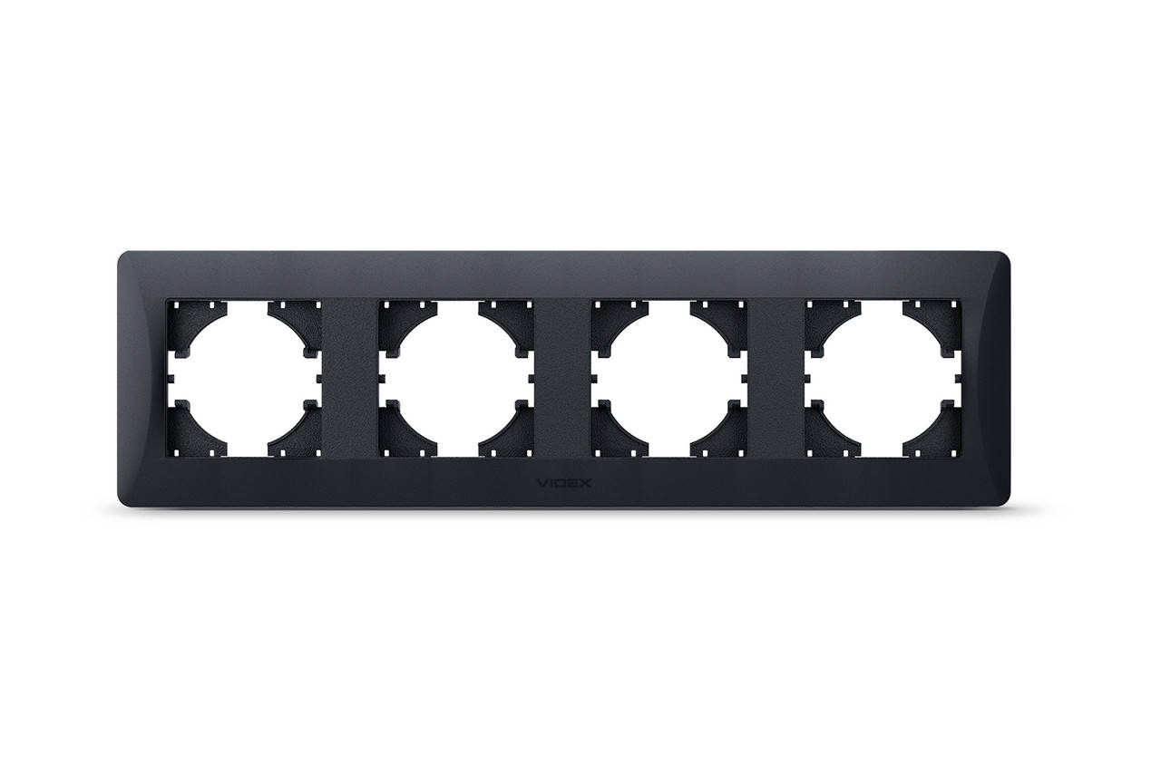 

VIDEX BINERA Рамка черный графит 4 поста горизонтальная VF-BNFR4H-BG 24572