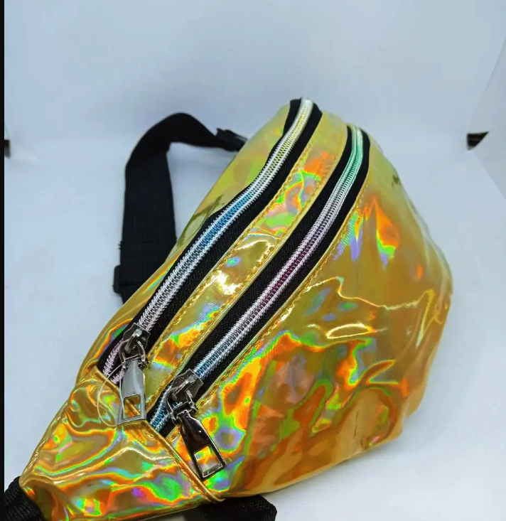 

Стильная сумка бананка на пояс женская голографическая РАЗНЫЕ ЦВЕТА