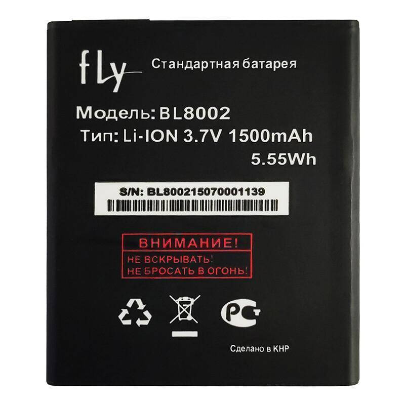 

Батарея Fly IQ4490i, FLY BL8002 (1500 mAh) (аккумулятор на Флай БЛ8002)