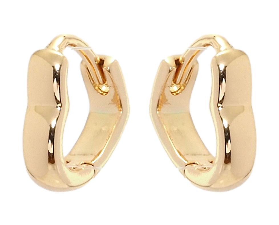 

Серьги Xuping Позолота 18K колечки "Сердечки"