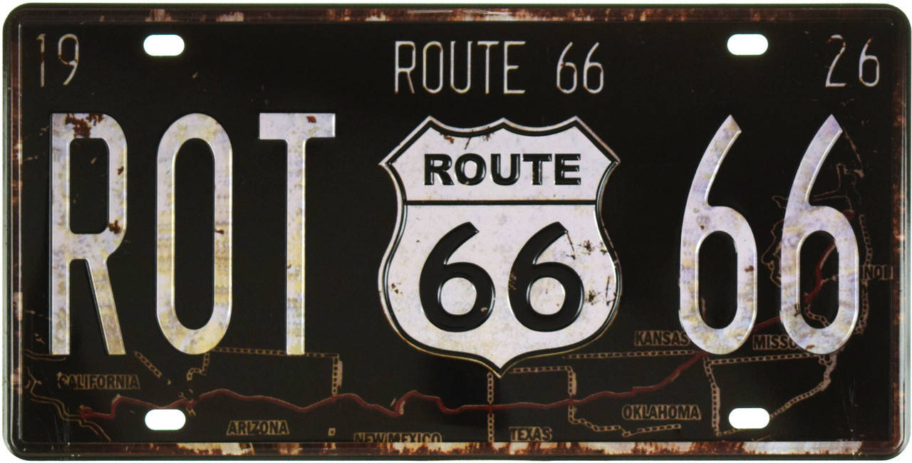 

Металлическая табличка "Трасса 66 / Route 66 (ROT 66)" (ms-001105)