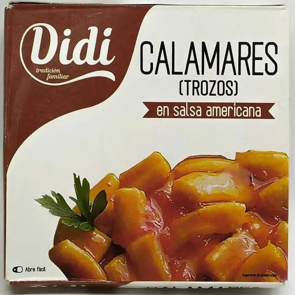 

Кальмар кусочками в соусе Сальса Американа Calamares en Salsa Americana Didi Trozos Диди 266 г Испания