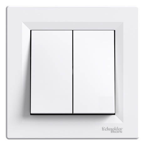 

Выключатель Schneider-Electric Asfora 2-клавишный белый