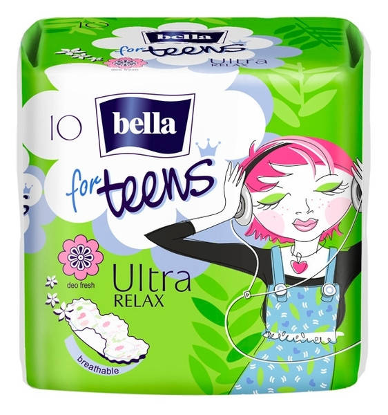 

Прокладки Bella for Teens Ultra Relax, 4 капли, 10 шт.