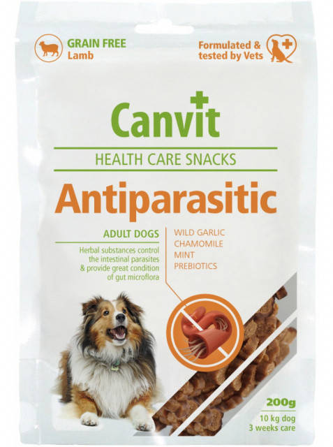 

Canvit ANTIPARASITIC - лакомство для здоровья ЖКТ собак - 200 гр