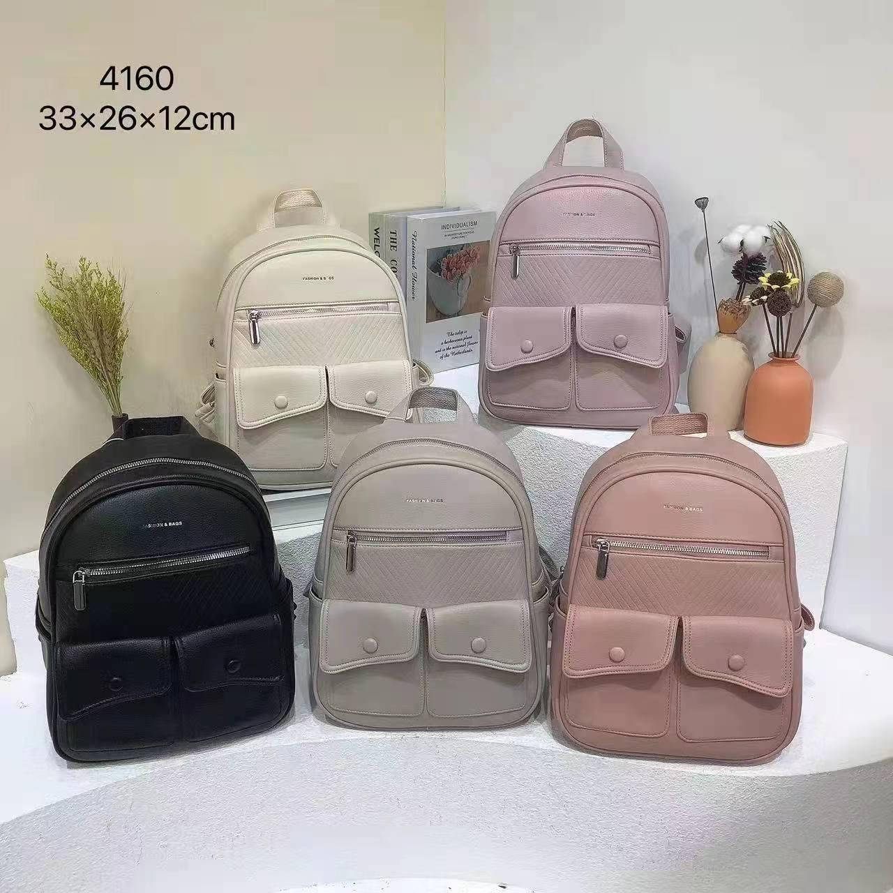 

Рюкзак женский городской на молнии с карманами 33*26 см искусственная кожа в разных цветах Kuznec, Разные цвета