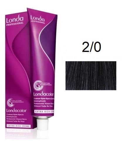 

Крем-краска для волос Londacolor 2/0 Чёрный 60 мл