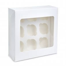 

Коробка на 9 капкейков 240*250*90, Белый