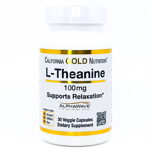 

Л-теанин!! California Gold Nutrition L-Theanine 100 мг 30 кап.