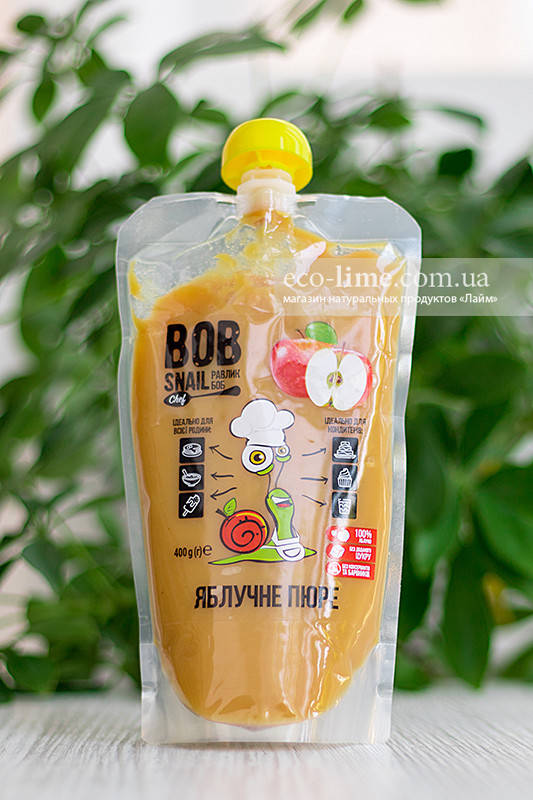 

Пюре фруктовое из ЯБЛОКА без сахара Bob Snail, 400 г