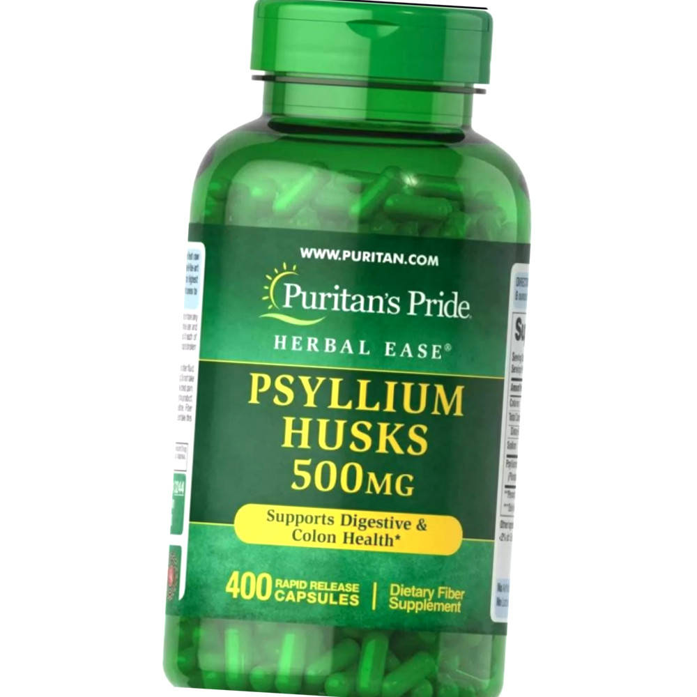 

Клетчатка шелухи подорожника псиллиум Puritan's Pride Psyllium Hysks 500 mg 400 капсул