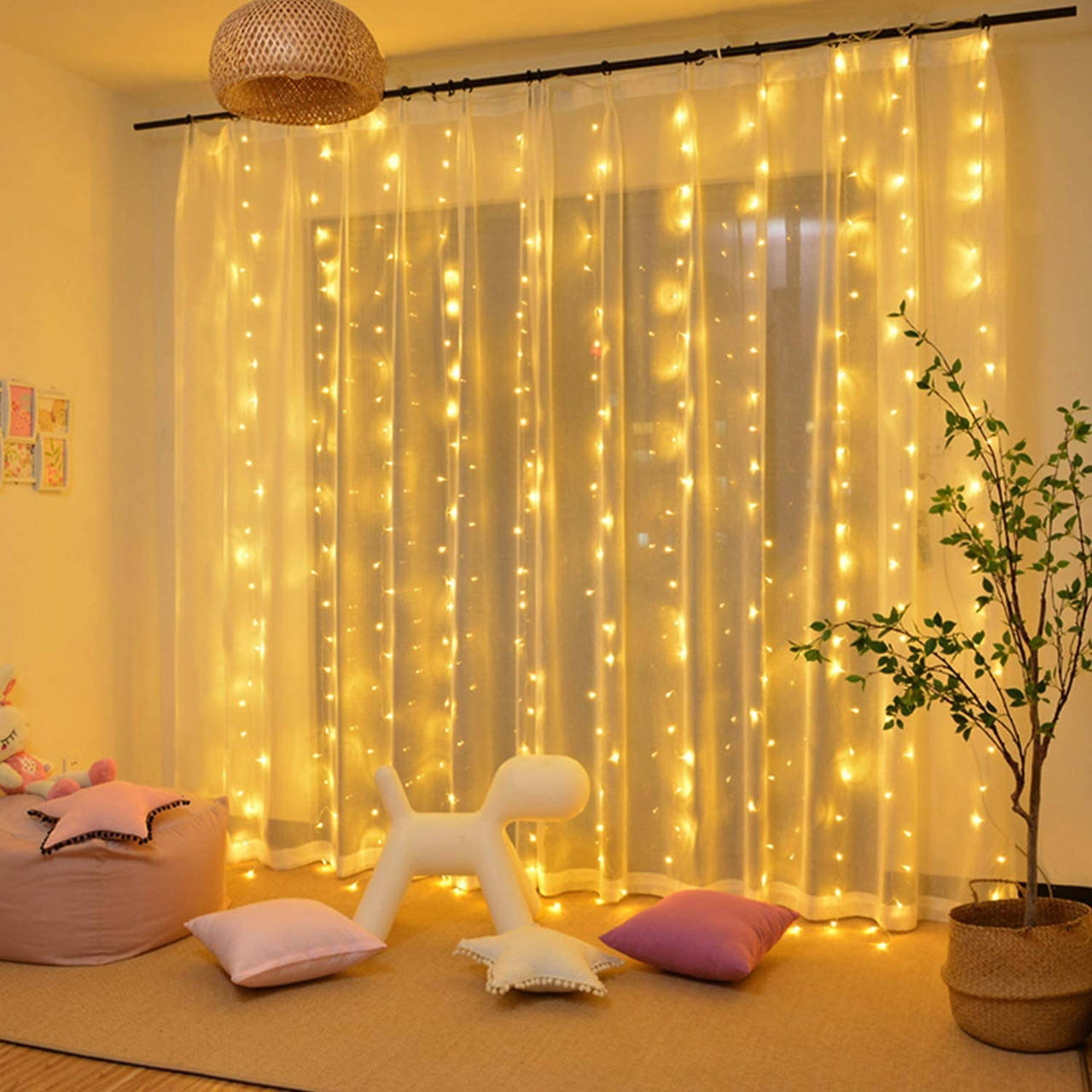 

Светодиодная гирлянда штора водопад 3х2 м Xmas 320-WW Led Теплый Белый, новогодняя гирлянд дождик (TO)