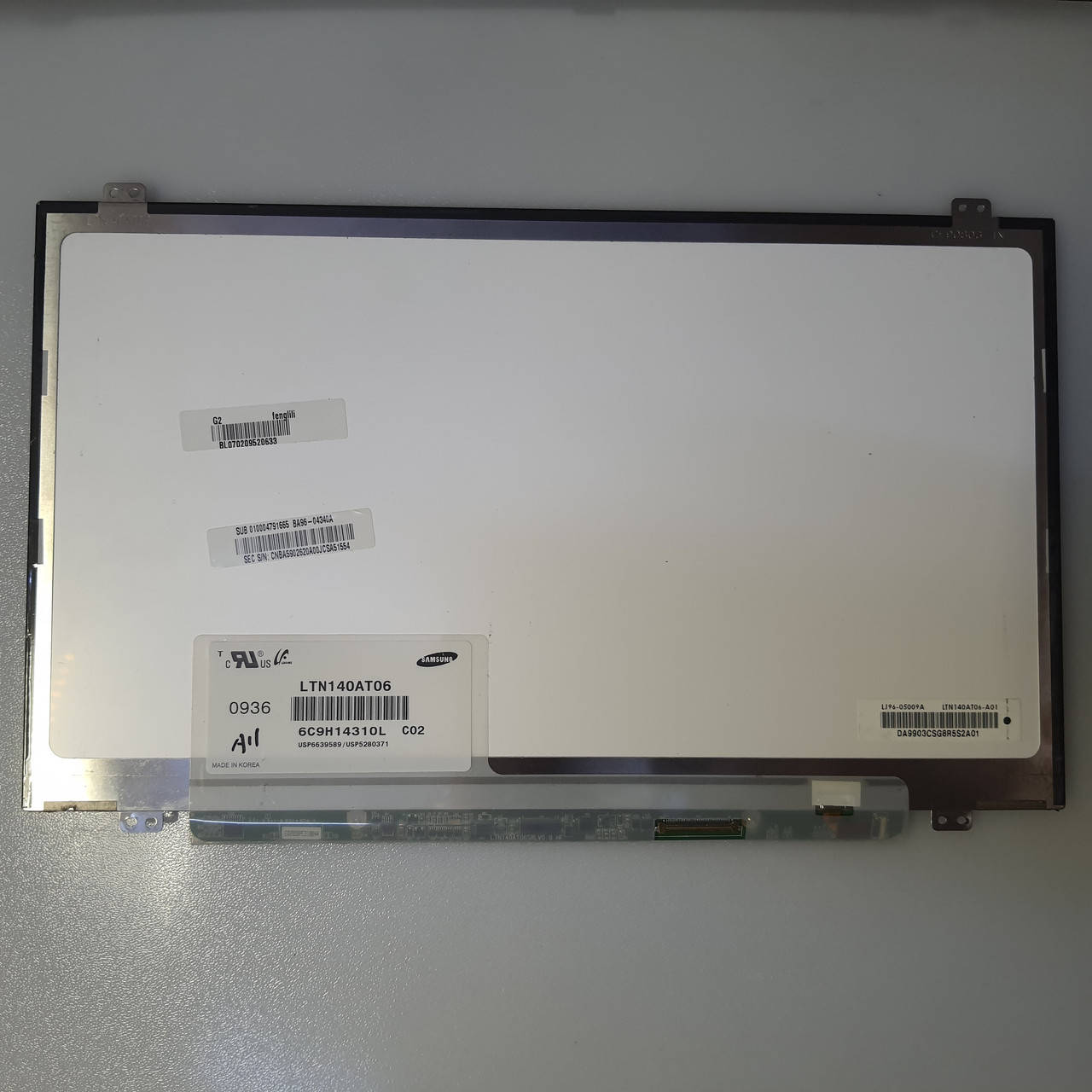 

Матрица 14.0" LTN140AT06 Slim (1366*768, 40pin справа, ушки сверху-снизу). Глянцевая