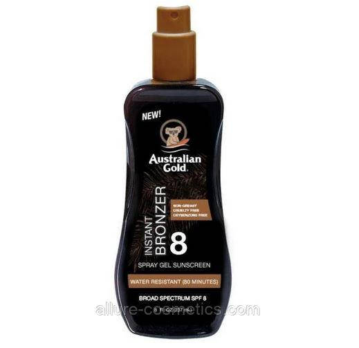 

Солнцезащитный спрей-гель с бронзатором Australian Gold Spray Gel Bronzer SPF 8
