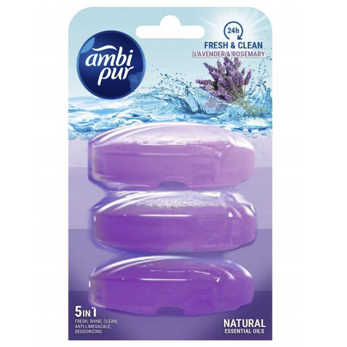 

Туалетный блок для унитаза Ambi Pur Lavander & Rosmary запаска 55 мл 3 шт