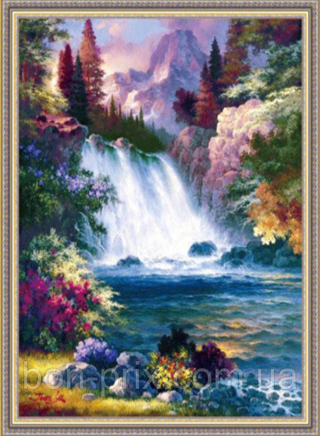

65*50см Водопадное настроение, алмазная живопись, полная выкладка
