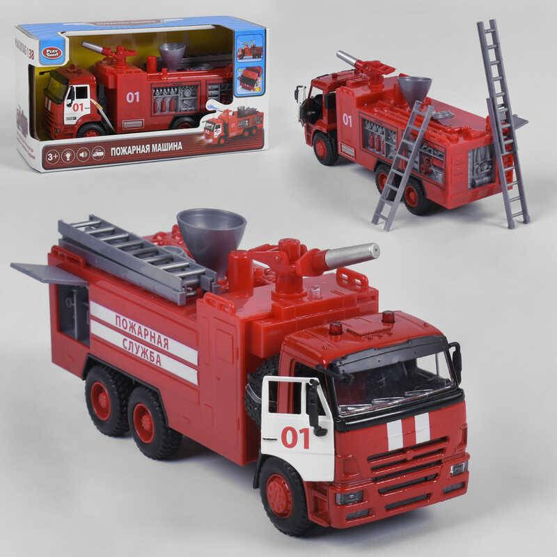 

Модель пожарка PLAY SMART 9624B "Автопарк" метал.инерц.муз.свет.откр.дв.кор.24*9*12,5 ш.к/36/