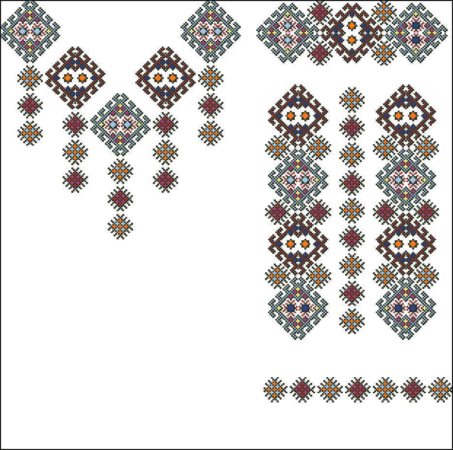 

Борщівська вишиванка. Схема PDF, xsd, dst, pes, jef, hus