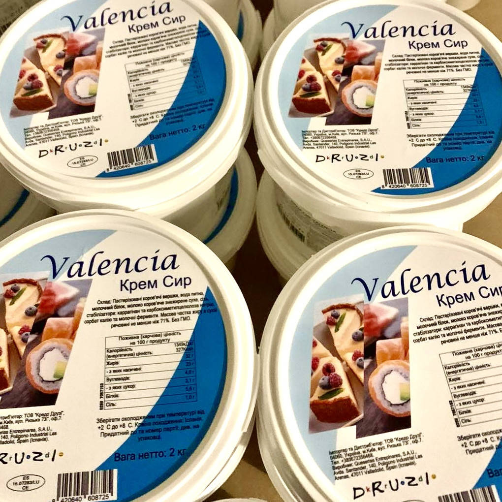 

Крем-сыр Valencia 71% жирности (2кг)