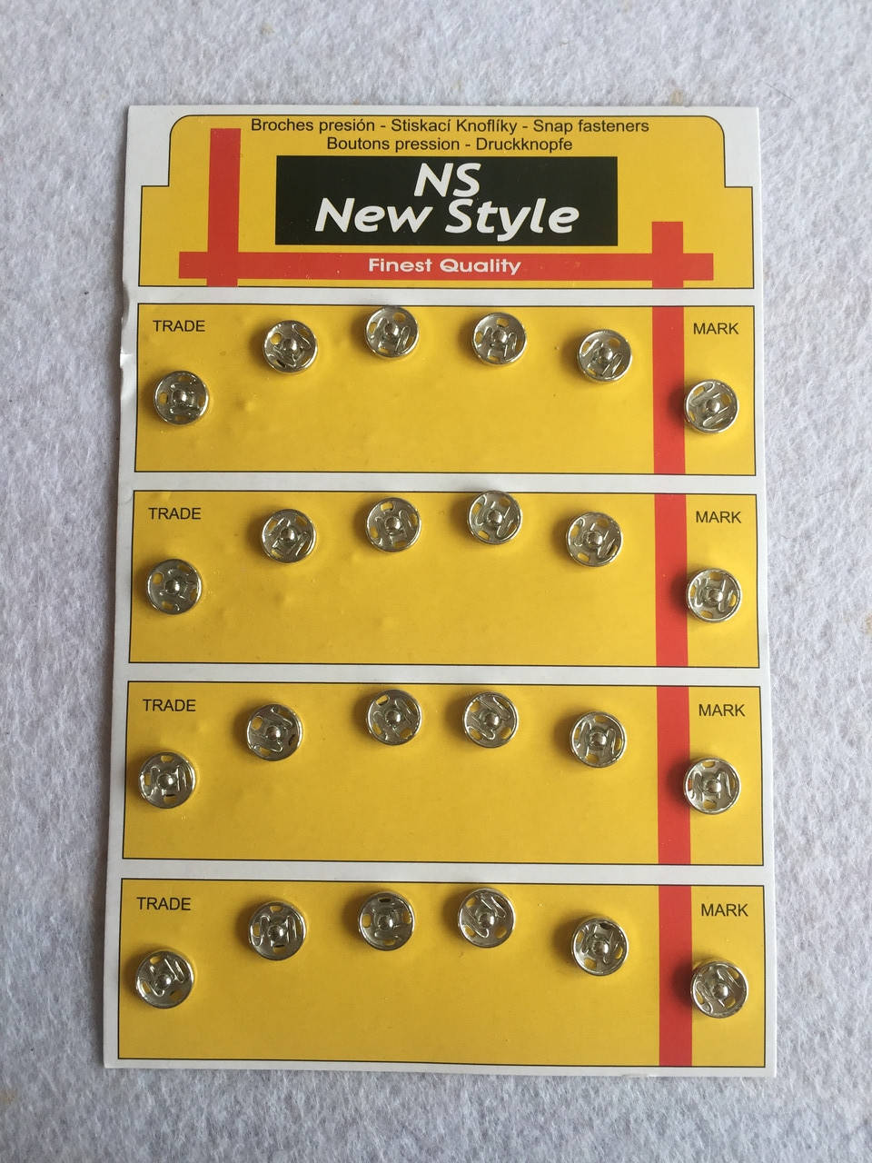 

8.5мм пришивные кнопки для одежды 24шт металлические серебро, Серебристый