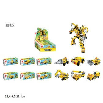 

Конструктор Qman, стройтехника, от 70 дет., ЦЕНА ЗА 1ШТ, 6шт (6видов) в дисплее 22,5*10*28,5см